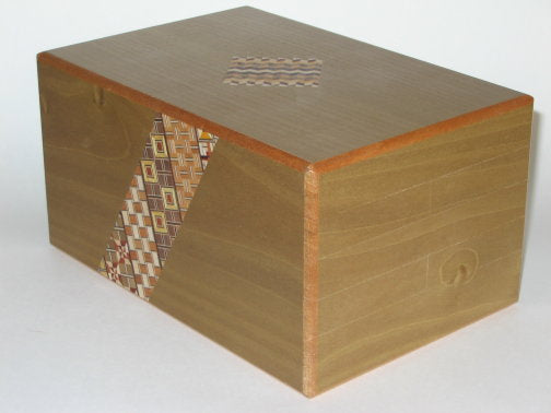 7 Sun 66 Step Yosegi/Natural Wood Japanese Puzzle Box By Mr. Oka