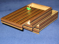 4 Sun MUKU 4 Step Double  Compartment  Japanese Puzzle Box +Spinning Top Inside!