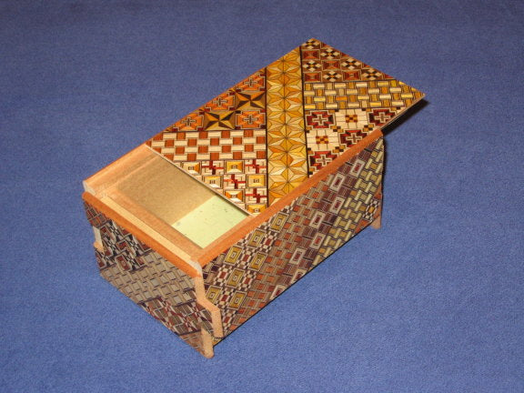 5 Sun 9 Step Yosegi Japanese Puzzle Box   By Mr. Oka 