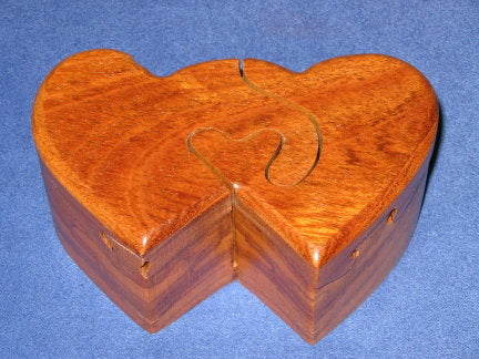 Double Heart Puzzle Box