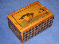 Vintage 6 Sun 50 Step Sansui Zougan Japanese Puzzle Box2