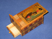 Vintage 4 Sun Japanese Secret Puzzle Box with Musical Drawer 1