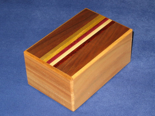 5 Sun 7 + 5 Step DOUBLE COMPARTMENT Natural Wood Japanese Puzzle Box