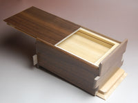 5 Sun 18 Step Bird-Walnut Double Compartment Japanese Puzzle Box1