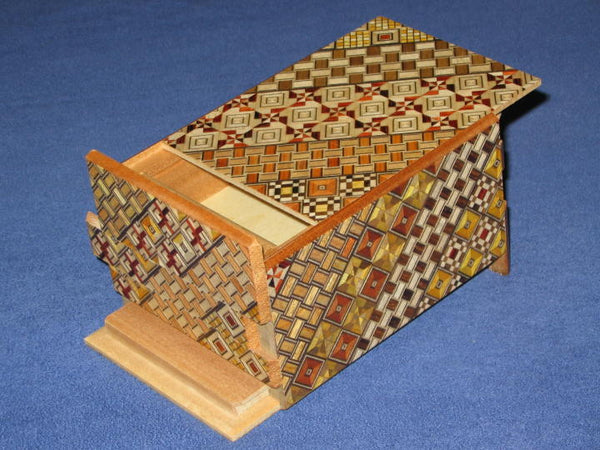 4 Sun 14 Step DOUBLE COMPARTMENT Japanese Puzzle Box