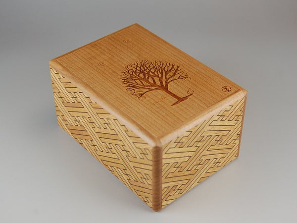 Box with a Tree (Yellow Saya Special Edition) Japanese Puzzle Box 