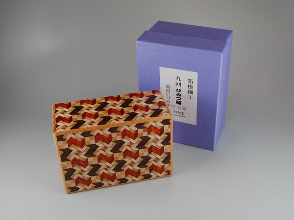 4 Sun 9 Step Yabane Japanese Coin Bank Puzzle Box 