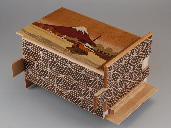 4 Sun 27 Step Sansui Yaeasa Japanese Puzzle Box 