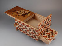 5 Sun 10 Step Azalea Japanese Puzzle Box with Secret Drawer