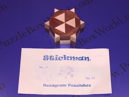 Hexagram Puzzle Box by Robert Yarger (Stickman Puzzles)