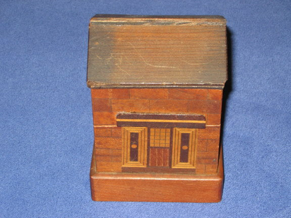 Unique Vintage Japanese House Puzzle Box Bank1