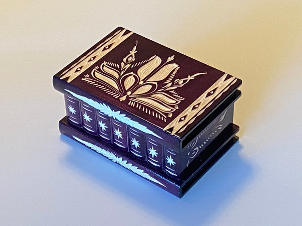 Romanian Secret Puzzle Box (Purple)