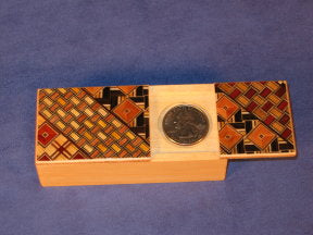 Yosegi Magic Coin Japanese Puzzle Box