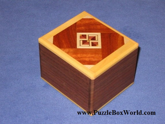 Japanese Trick Puzzle Box with a Top by Yoshiyuki Ninomiya